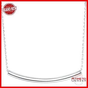 Sterling Silver Adjustable Bar Pendant Necklace with Inspirational Message
